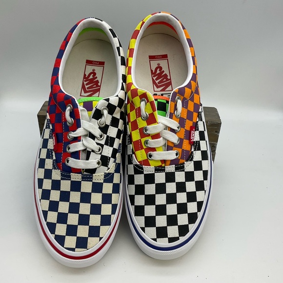 Vans Mens X Club Gear Pro Multi-Check Sneakers Limited Edition Size 10 New